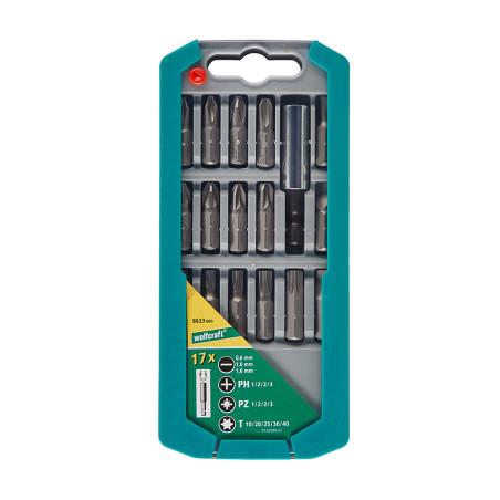 Kit de bits de 17 peças 8633000 wolfcraft