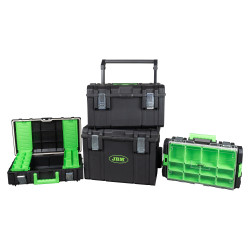 CARRINHO MODULAR COM 4 CAIXAS EMPILHÁVEIS