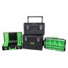 CARRINHO MODULAR COM 4 CAIXAS EMPILHÁVEIS
