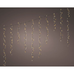Cortina led intermitente, 256 leds, 375x60cm, branco quente.