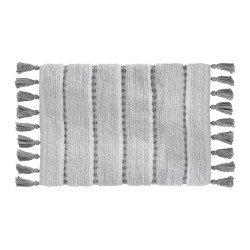 Tapete de banho 'pom pom' cinzento 50 x 75 cm