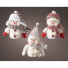 Boneco de neve com microled, modelos vários, 11 x 8 x 8 cm