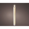 Vela led de cera bege, relevo ø2,2 x 24,5 cm. pack 2 unidades