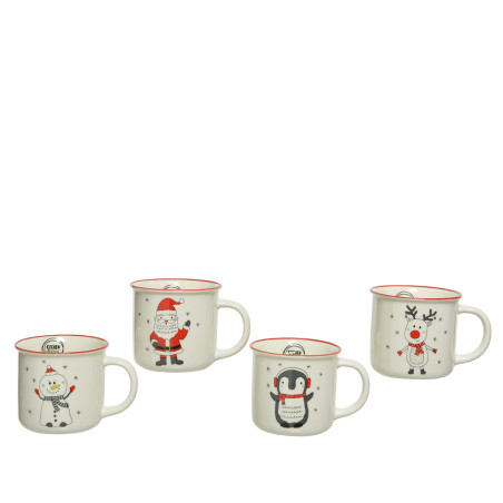 Caneca em porcelana com motivos de natal, vários modelos
