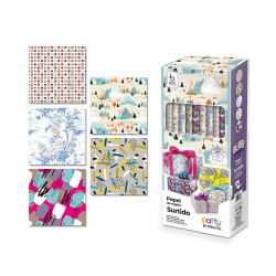 Papel de embrulho sortido, 5 modelos, 70x100cm (vende-se só em caixas 50 unidades)