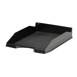 Tabuleiro de secretária faibo 93 preto empilhável 350x250x65mm