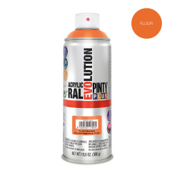 Tinta acrílica spray evolution 520 cc f143 fluor laranja 300 g