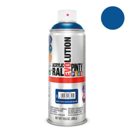 Tinta acrílica spray evolution 520 cc ral 5010 azul gentiano 300 g