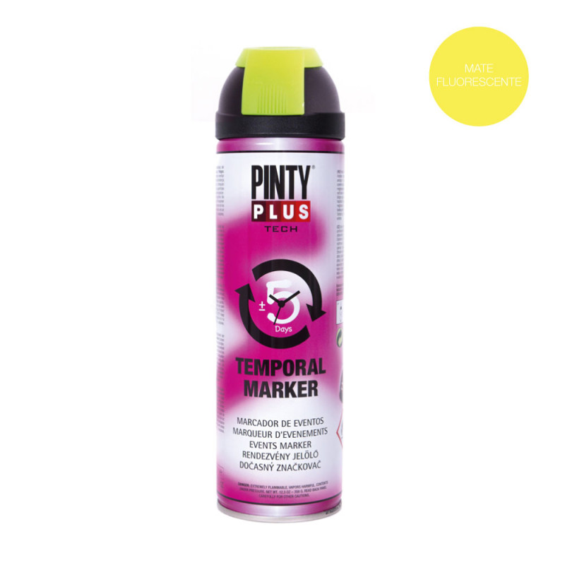 Tinta spray temporária tech marcador de eventos 650 cc amarelo t146