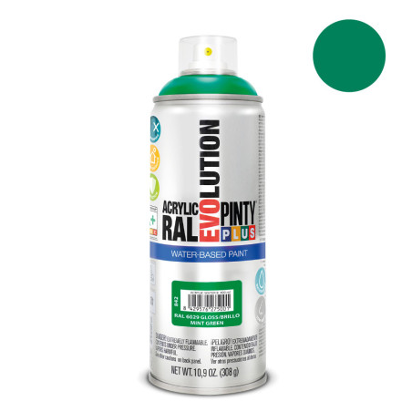 Tinta acrílica à base de água spray evolution 520 cc ral 6029 verde menta