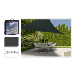 Toldo de tecido triangular cor: cinza escuro 360x360x360cm ambiance
