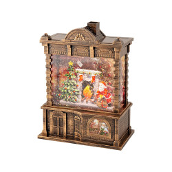Decoração pai natal com música 16,5 x 9,5 x 21,7 cm