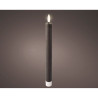 Vela de cera led cor cinza, ø2 x 24,5 cm, 2 unidades