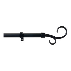 Kit varão para cortinados baculo extensível de 110 a 200cm preto cintacor - storplanet