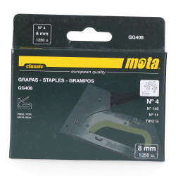 Agrafos n 4 de 8mm 1000 unid. espessura 1,2mm gg408 mota
