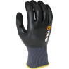 Luvas de trabalho em nylon/nitrilo preto tamanho 8