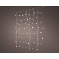 Cortina led multifunções interconectável, luz branca quente, 200 leds, 1,5 x 2 m