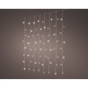 Cortina led multifunções interconectável, luz branca quente, 200 leds, 1,5 x 2 m