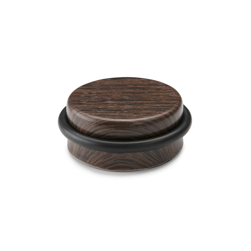 Batente adesivo para porta plástico-metal decorado wengué ø4,6x1,8cm inofix