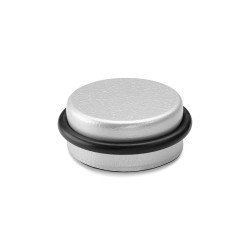 Batente adesivo para porta plástico-metal decorado cromado mate ø4,6x1,8cm inofix