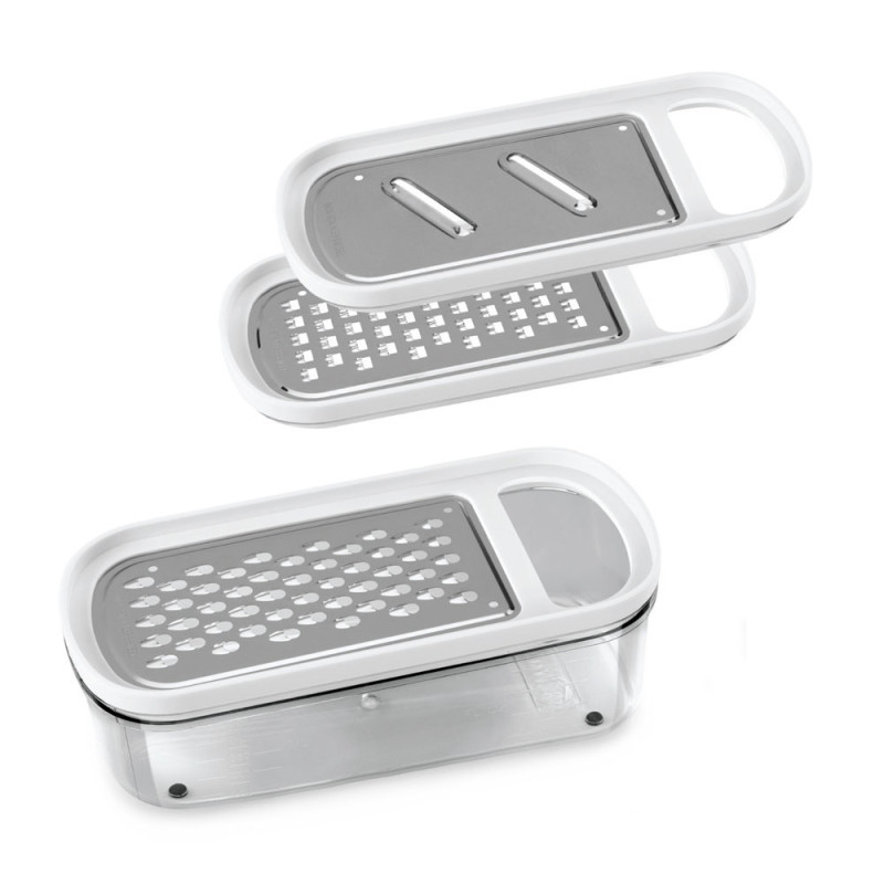 Ralador com recipiente 3 em 1 "rap-box" 21cm metaltex