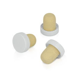 Kit 6 rolhas de cortiça com cabeça de plástico metaltex cores/modelos diversos