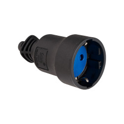 Ficha aérea pvc 16a 250v t/tl 4,8mm preta 707c (retractilada) solera