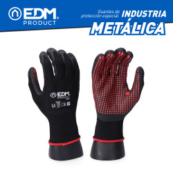 Luvas indústria metalúrgica nylon, fibra lycra ® revestido de nitrilo tamanho 10