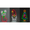 Figura de natal neon, 3 modelos variados