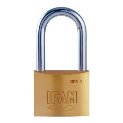 Cadeado k40al. latão. 40mm. com 2 chaves. arco longo. ifam