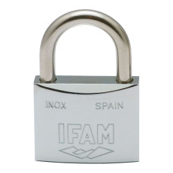 Cadeado de aço inox 60 inoxidavel 60mm. com 2 chaves. arco normal. ifam