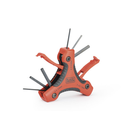 Jogo de 9 chaves hexagonais mm bdht0-71628 black+decker
