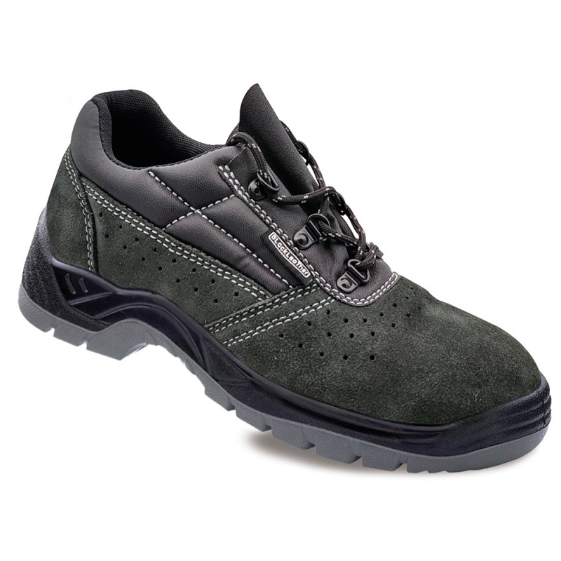 Sapatos de segurança de camurça perfurada cinzenta escuro s1p src tamanho 45