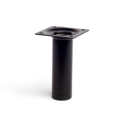 Pé cilíndrico de aço. cor preto mod. 401g. medidas ø3x10cm. 2-401g.100.03 rei