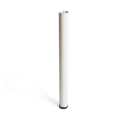 Pé cilíndrico regulável em aço. cor branco. mod. 406g. altura 71cm. rei