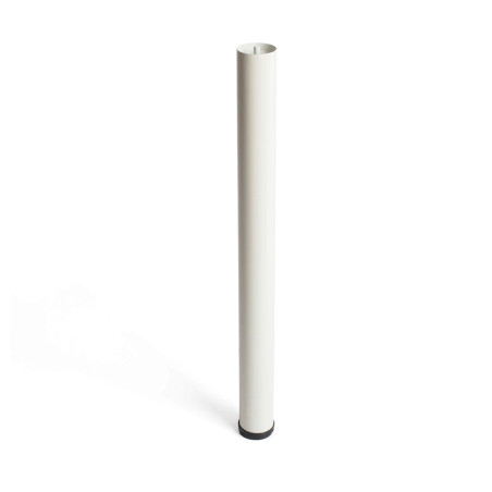 Pé cilíndrico regulável em aço. cor branco. mod. 406g. altura 71cm. rei