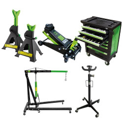 CARRO + GRUA 2T + MACACO 3,5T + 2 PREGUIÇAS 3T + MACACO DE FOSSA