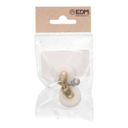 Blíster com 2 rodas de portas de duche articulado rd3 ø26x9mm blister 91799 edm