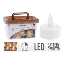 Kit 24 velas led efeito chama real