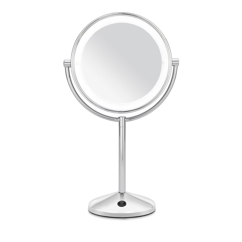 Espelho para maquiagem cromado led x10 aumentos 9436e babyliss