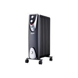 Radiador sem óleo 500 / 1000 / 1500 w com 8 elementos modelo black edition