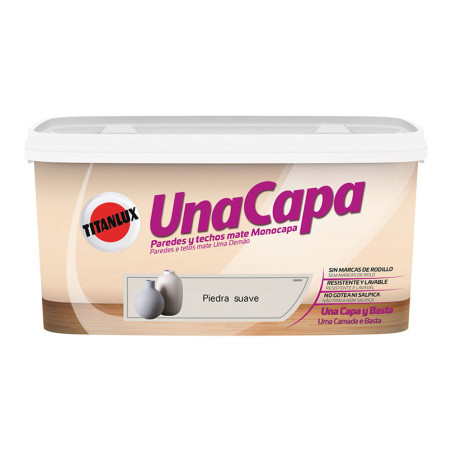 Tinta plástica interna lavável de vinil-acrílico de camada única, pedra fosca macia, 4 l