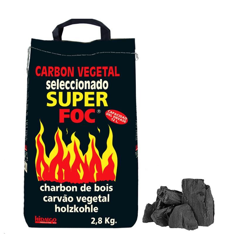 Saco de carvão vegetal 2,8kg super foc