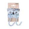 2 unid. placa com gancho de cabide para rede 70x45mm cromada