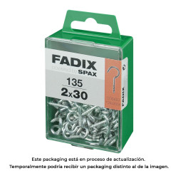 Caixa m 135 unid. camarão aberto zinco 2,0x30mm fadix