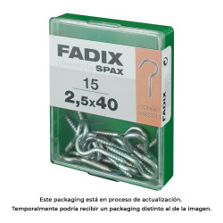 Caixa m 15 unid. camarão aberto zinco 2,5x40mm fadix