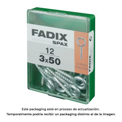 Caixa m 12 unid. camarão fechado zinco 3,0x50mm fadix