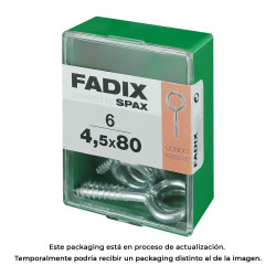 Caixa m 6 unid. camarão fechado zinco 4,5x80mm fadix