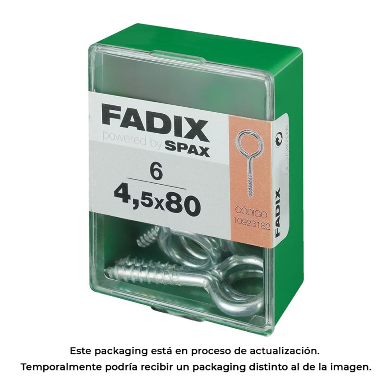 Caixa m 6 unid. camarão fechado zinco 4,5x80mm fadix