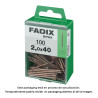 Caixa m 100 unid. prego de aço para rodapé 2,0x40mm fadix